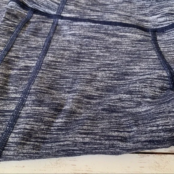 Victoria Secret Sport Navy Blue Space Dye Heathered High Rise Crop Leggings - Picture 2 of 9